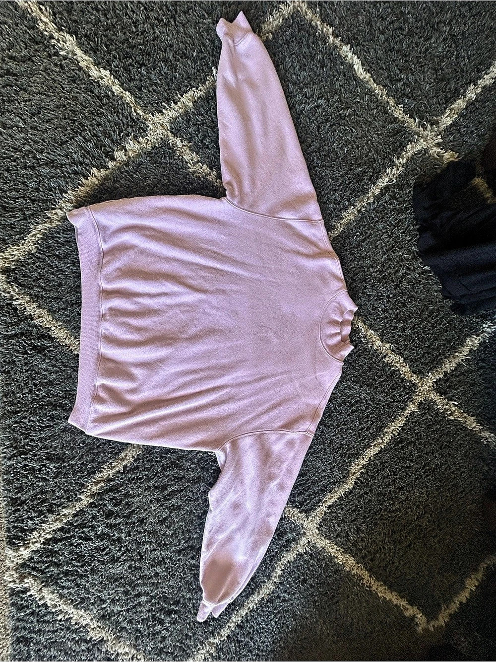 SKIMS Cotton Fleece Mock Neck Pullover Pink Sweatshirt - Picture 2 of 4